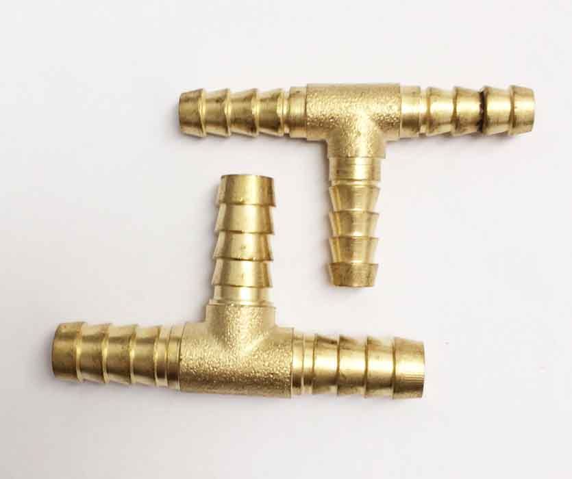 Brass barbed hose fittings